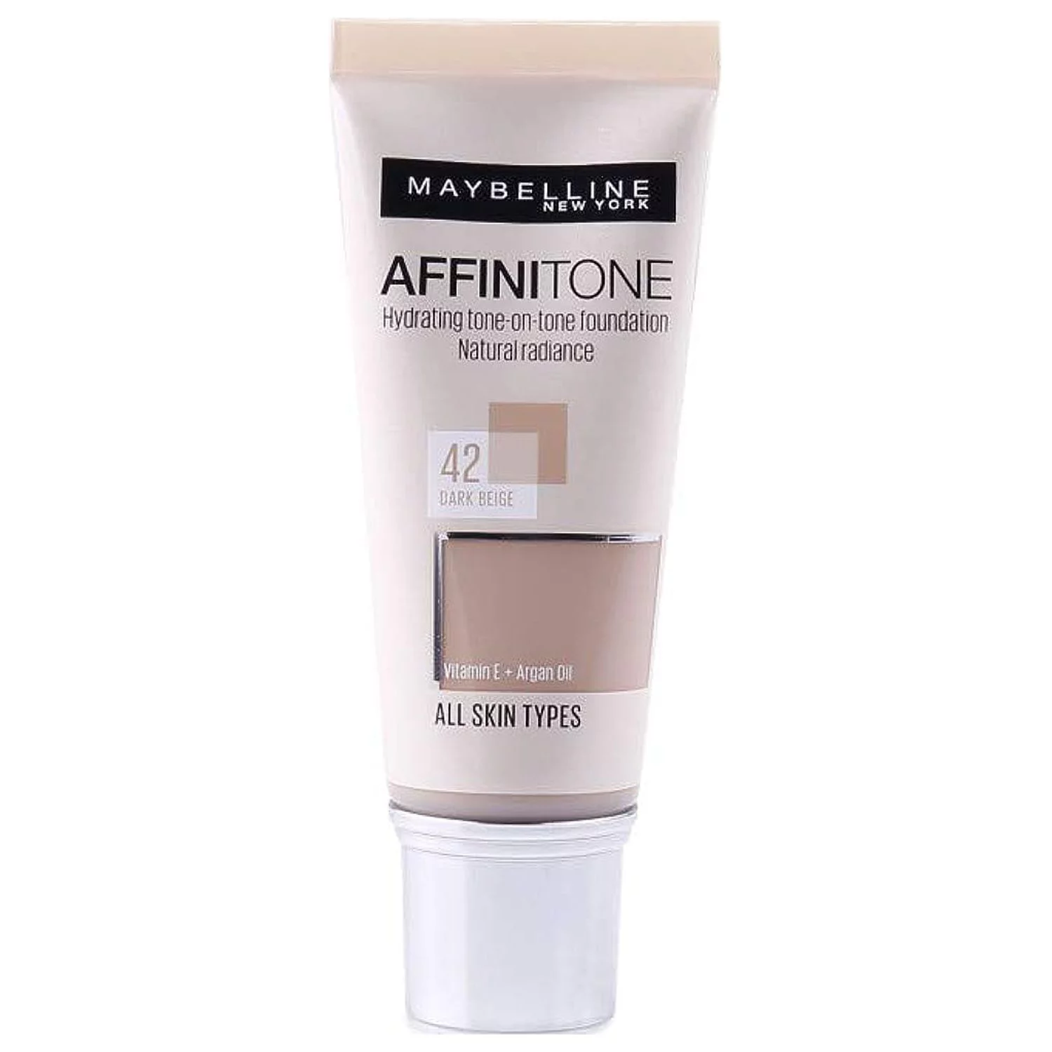 Maybelline Affinitone Perfecting And Protecting Foundation 30ml-42 Dark Beige