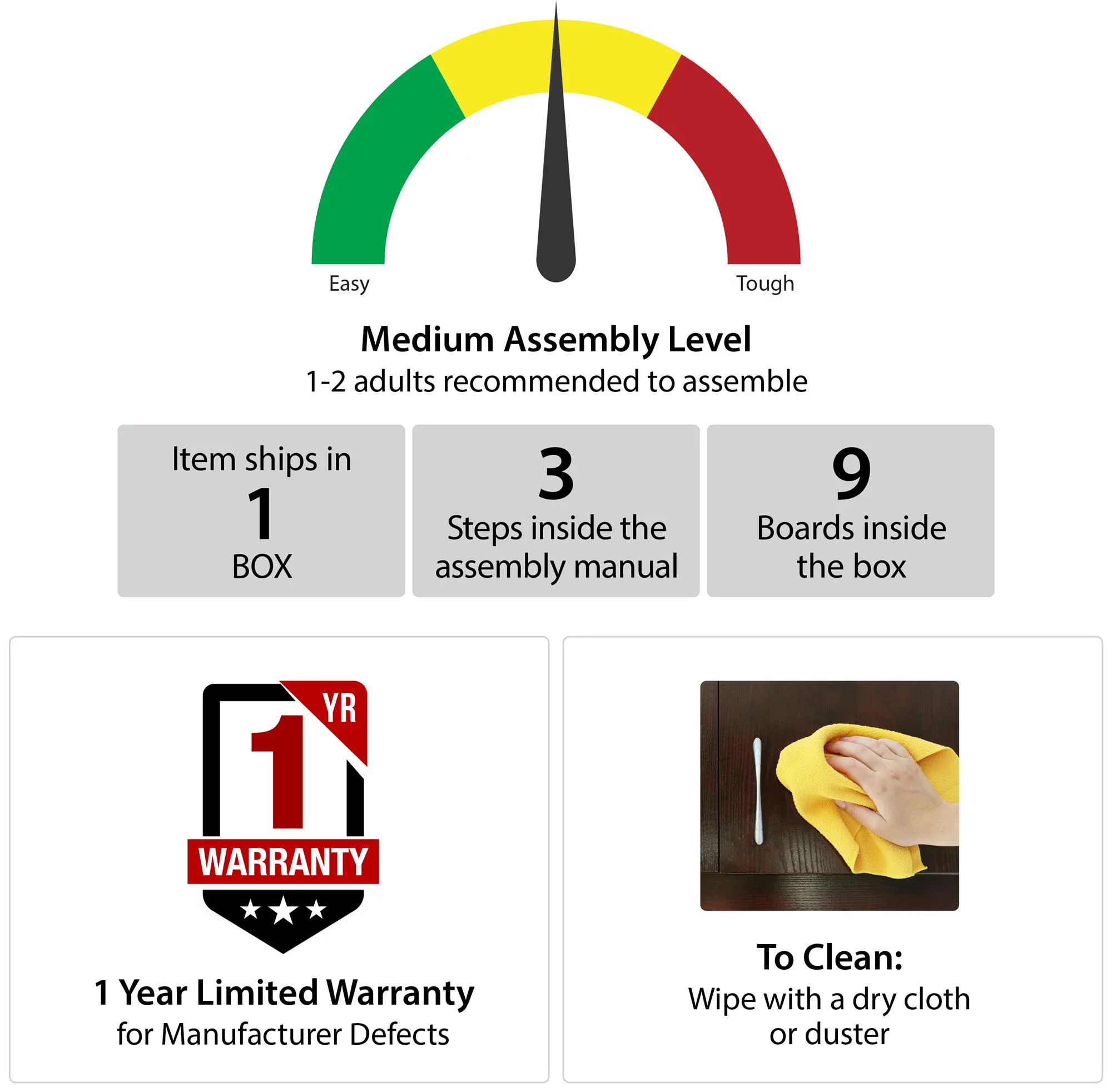 Ella L Desk, White Faux Marble/Black