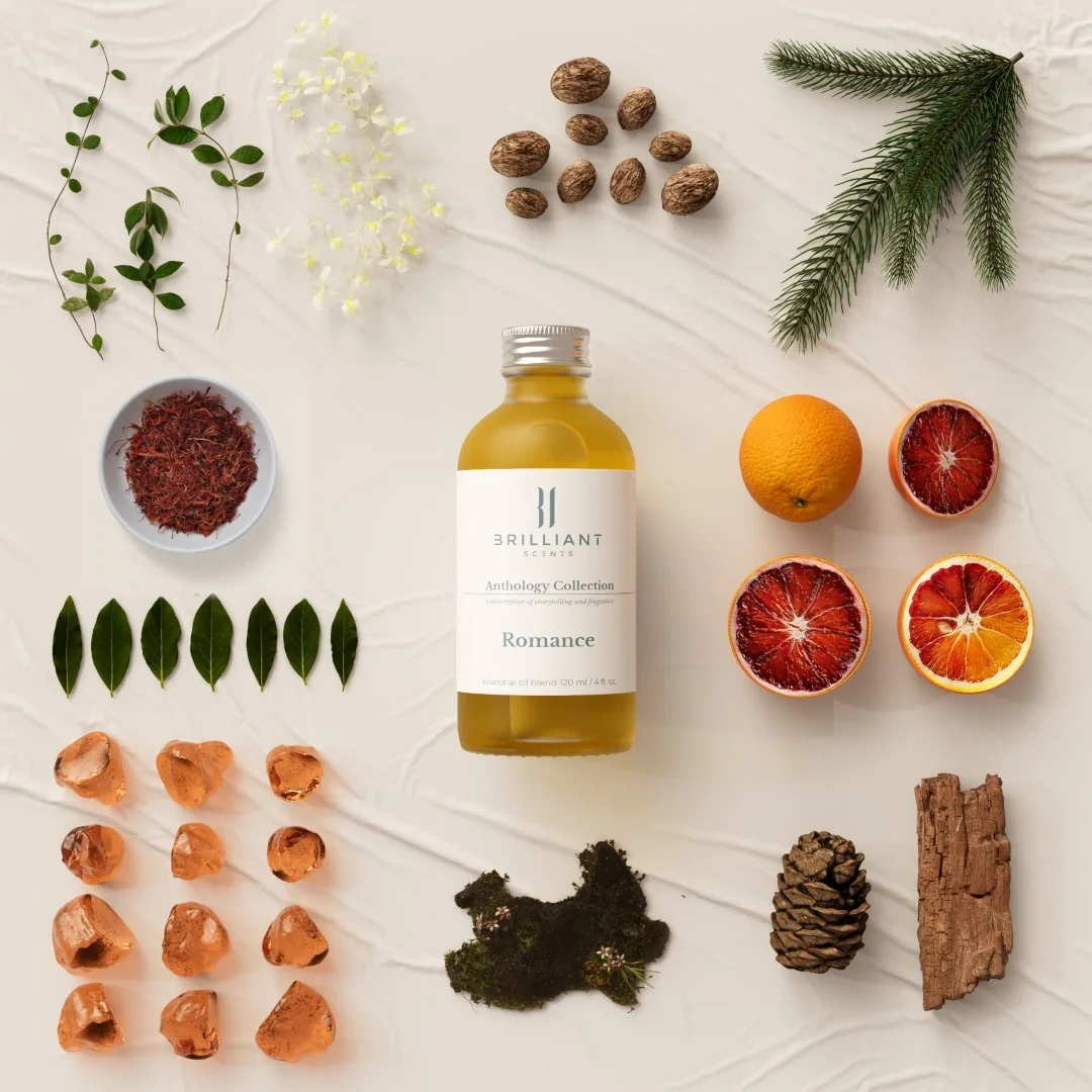 Brilliant Scents - Romance | Luxury Home & Business Scent | Blood Orange, Jasmine, Saffron - Fragrance Oil - 120ml