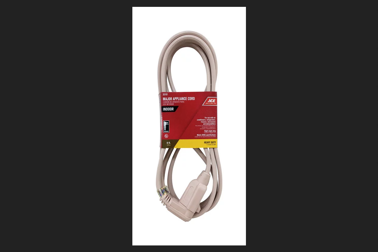 Ace 12/3 SPT - 3 120 volts Major Appliance Cord 9 ft. L Beige