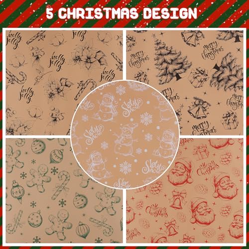 WRAP STORM Christmas Wrapping Paper Set – 5 Rolls (17