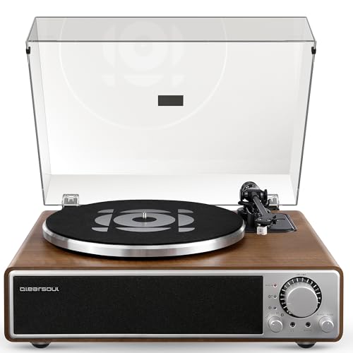 ONE-Q All-in-one Vinyl Record Player with Bluetooth 5.4, HiFi Turntable Built-in Speakers, Phono Preamp, AT-3600L Cartridge, 33/45 RPM, Auto Off