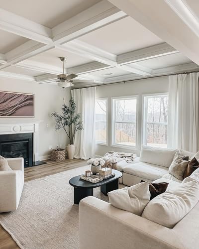 S & L Homes Jute Cotton Hand Woven Natural Farmhouse Area Rug for Living Room - Rustic Vintage Bohemian Décor - (8' x 10' Natural)