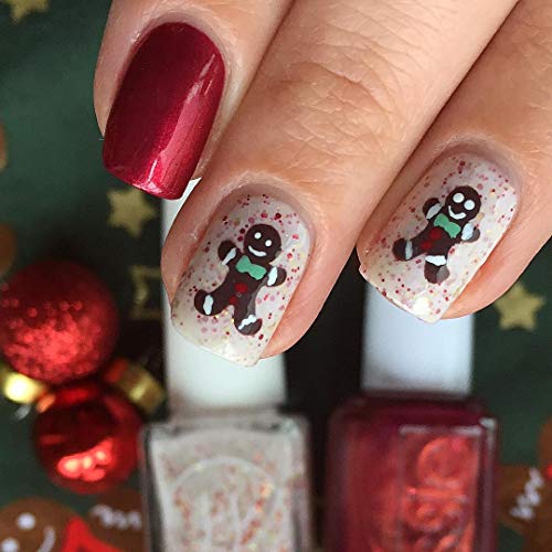 Whats Up Nails - Christmas Nail Vinyl Stencils 4 Pack (Wrapping Paper, Holly, Knit Your Own Sweater, Silver Jolly Snowflake) for Nail Art Design