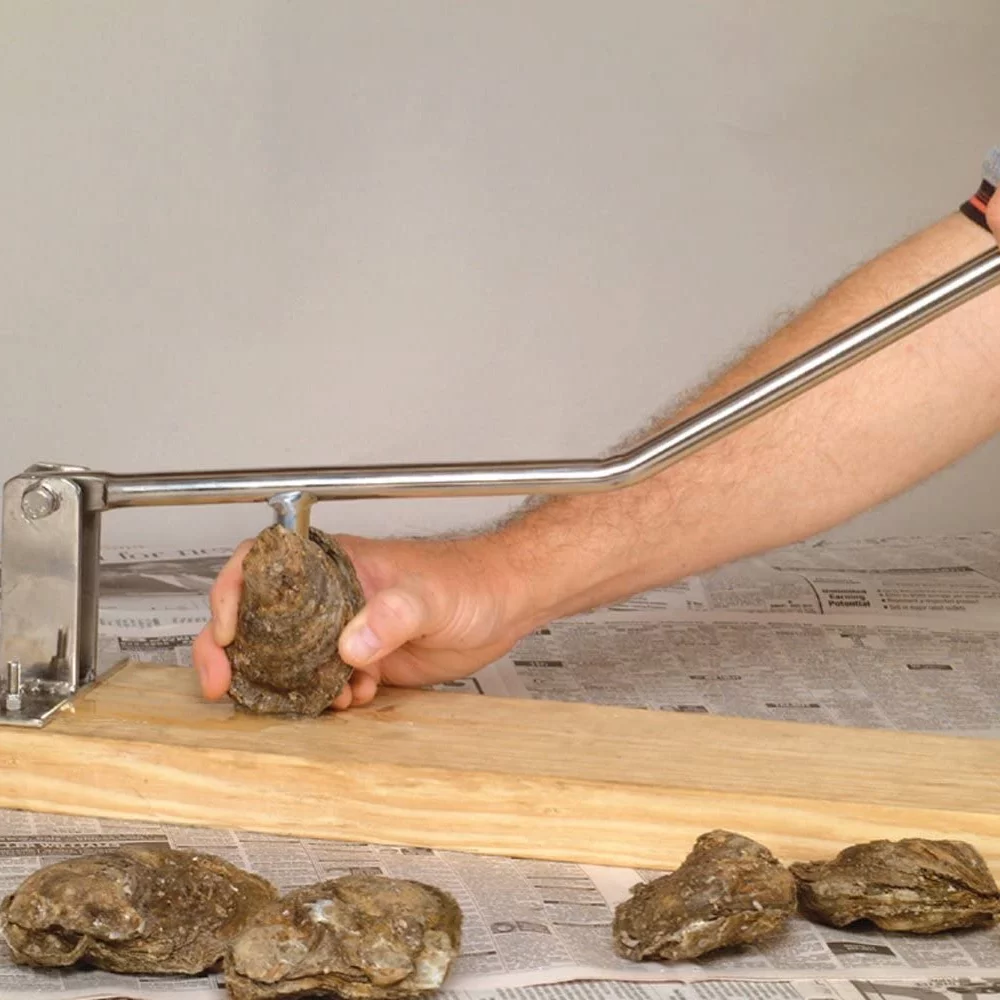 King Kooker 5500 Stainless Steel Easy Operation Oyster Opener with Oyster Knife