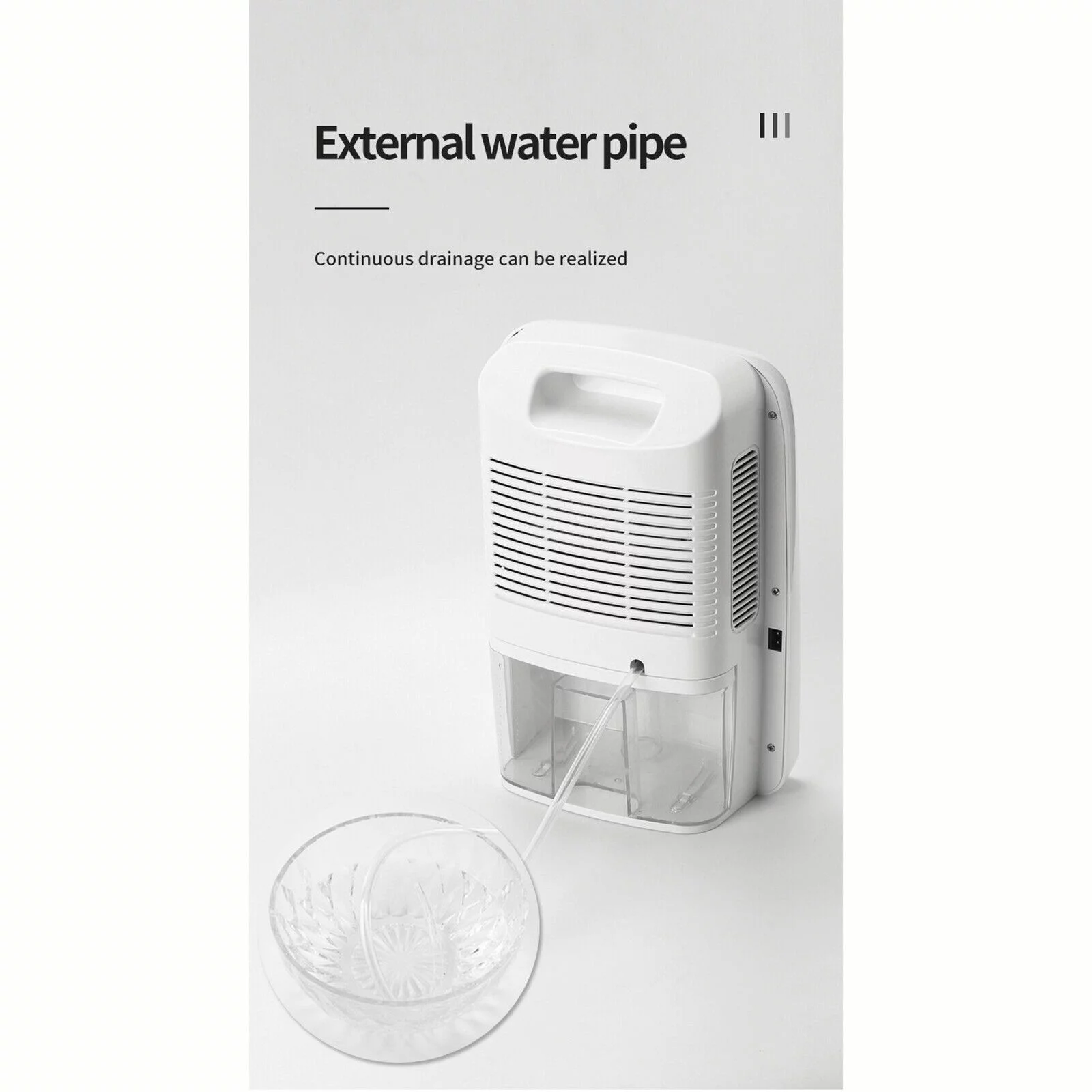 OUKANING 2500ML Home Dehumidifier Air Dryer Humidity Auto Control Quiet Damp Moisture Free with Remote Control 24W