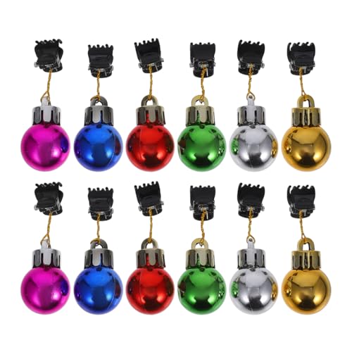 Artibetter 12pcs Beard Ornaments and Glitter Beard Decoration Light up Beard Ornaments Christmas Beard Ornament Facial Hair Baubles Christmas Beard Lights Bell Beard Clip Man Light Bulb Face