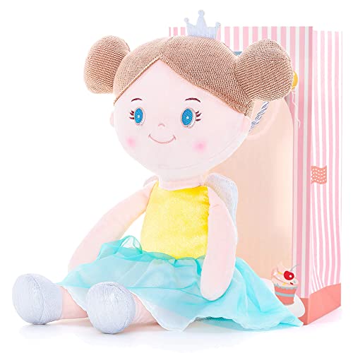 Gloveleya Baby Girl Gift First Baby Doll Plush Doll Print Sunflowers