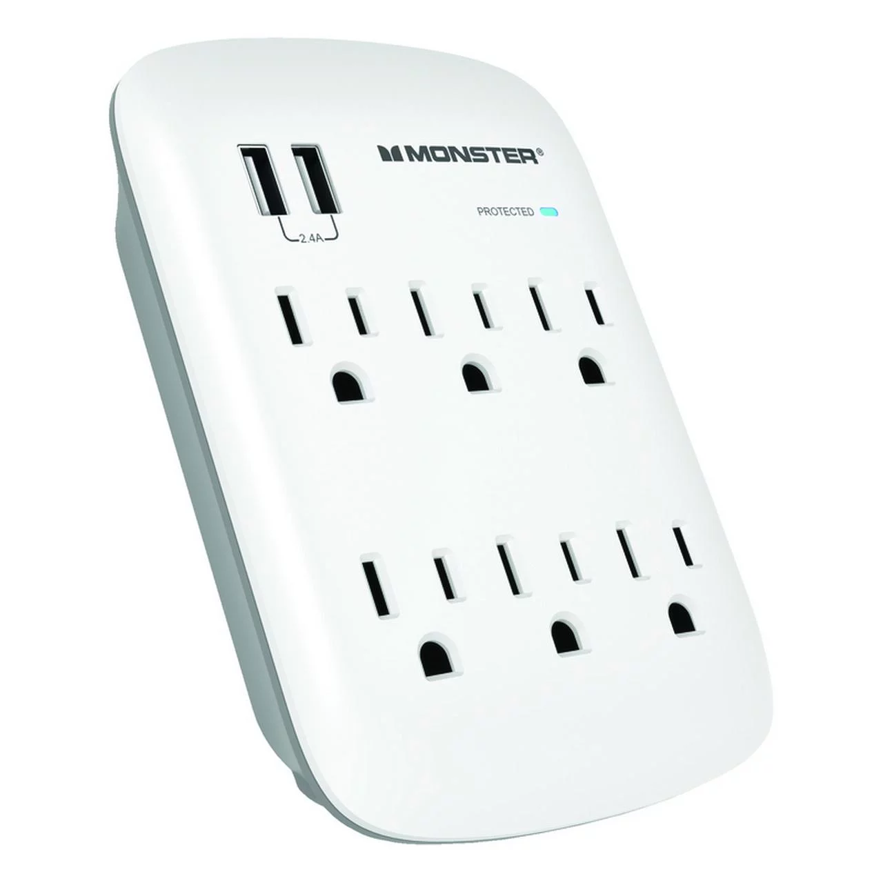Monster 1604 Just Power It Up Surge Protector Wall Tap, 1875 Watts, 125 Volts