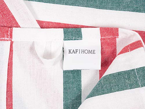 KAF Home Kitchen Holiday Digitally Printed Dish Towel Set of 4, 100-Percent Cotton, 18 x 28-inch (Merry Christmas Wreath)