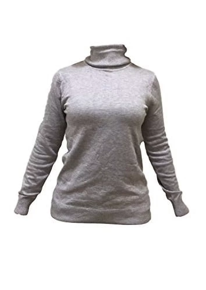 Joseph A. Grey Turtleneck Sweater (Light Heather Grey, Medium)