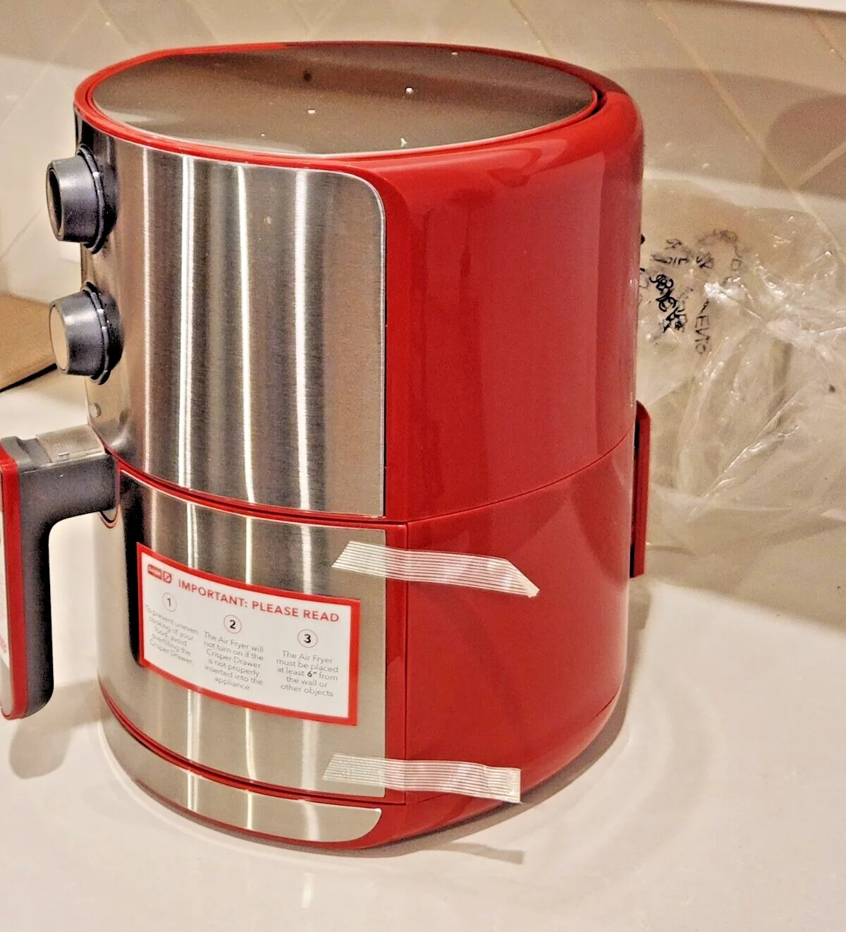 DASH Chef Series 5Quart Nonstick Air Fryer with AirCrisp Technology