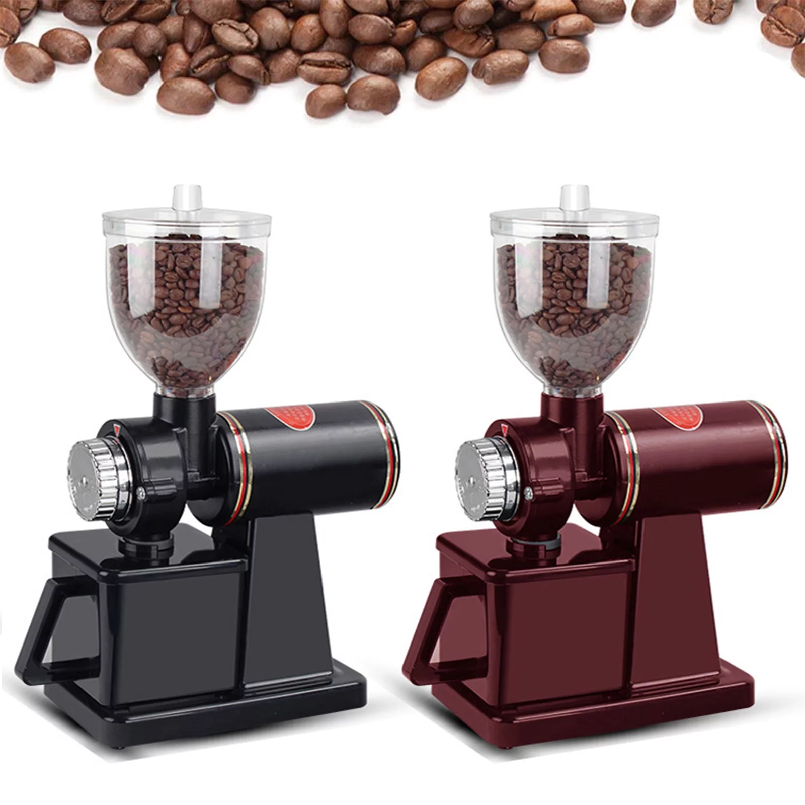 INTBUYING Mini Electric Coffee Grinder Household Coffee Bean Grinder Black