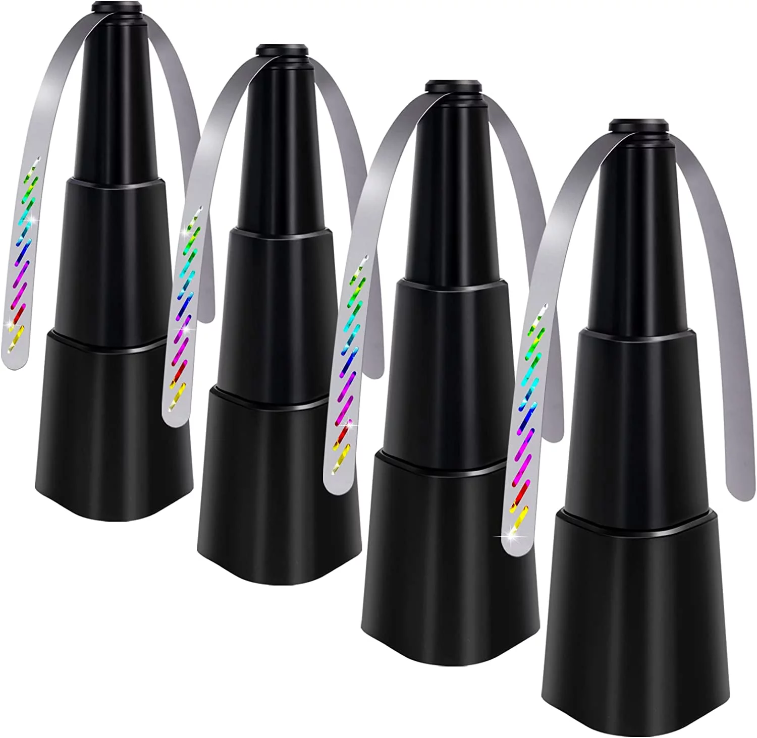 4 Pack Fly Fan for Table,Fly Fan Repell Food Fan for Indoor Outside, Portable Outdoor Picnic Fan,Batteries Powered Table Fly Fan for Restaurant, Party, Home,Outdoor Dinner(Black)