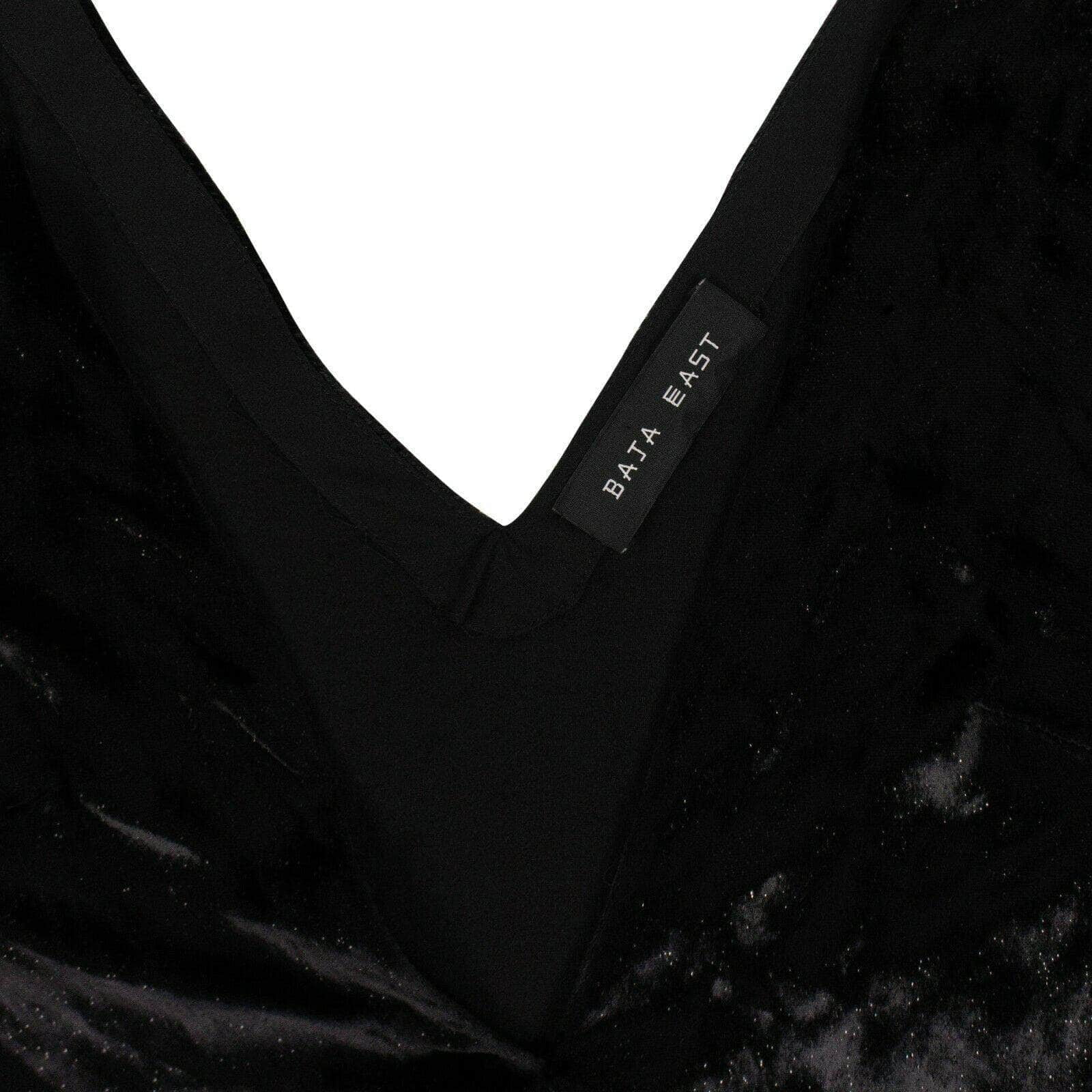 Sparkly Velvet Cold Shoulder Shirt - Black