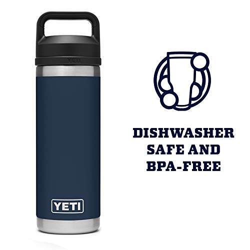 YETI Rambler 18 oz Bottle, Vacuum Insulated, Stainless Steel with Chug Cap, Sandstone Pink