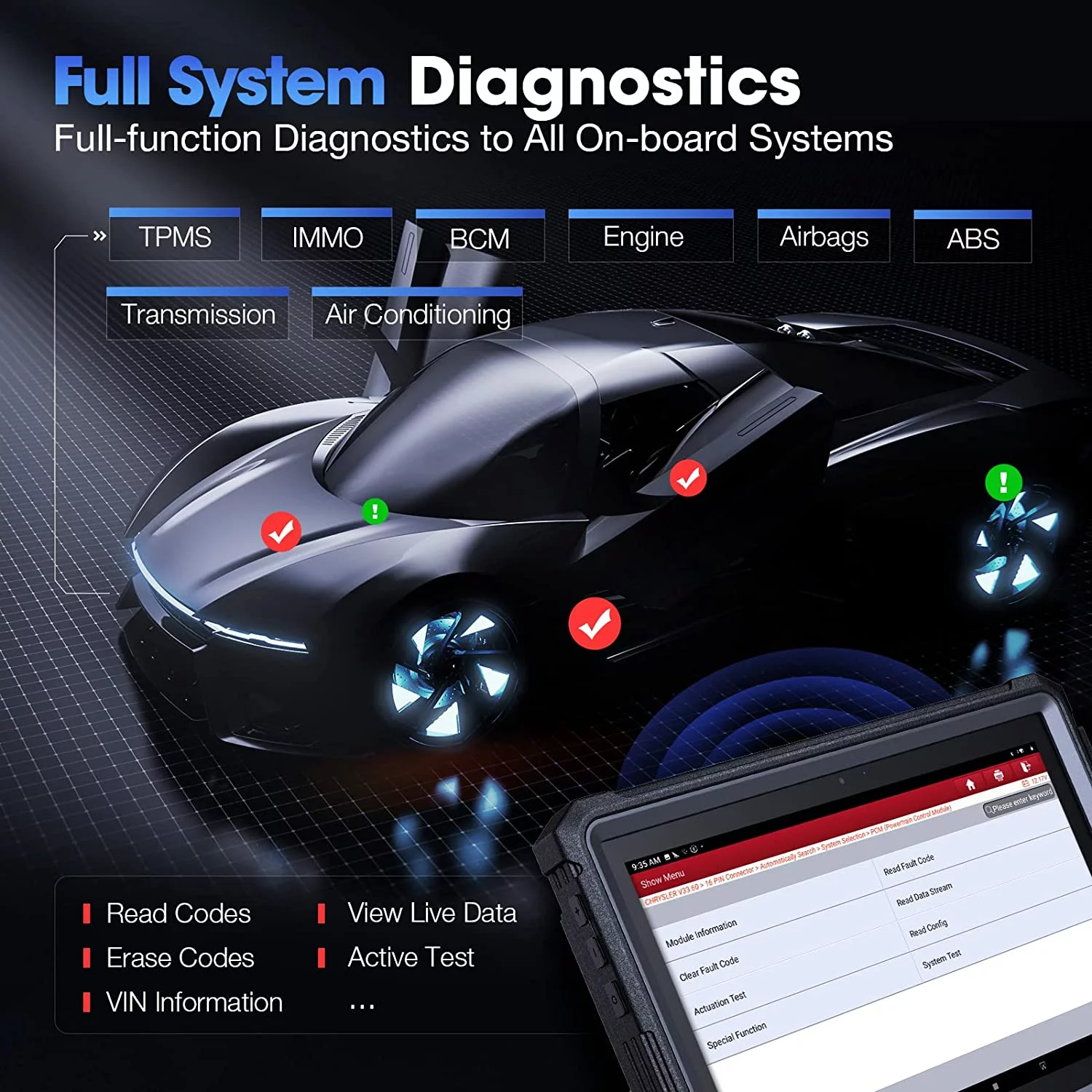 LAUNCH X431 PRO5 Elite Car Diagnostic Scan Tool J2534 Reprogramming,ECU Online Coding, 50+ Services