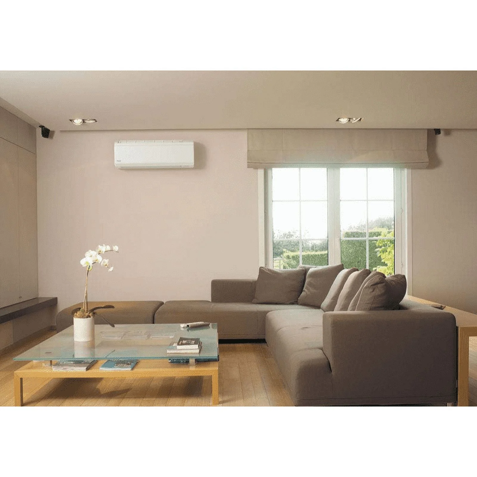 Mitsubishi M-Series 15000 BTU Wall Mounted Heat Pump Air Conditioning System - 21.6 SEER