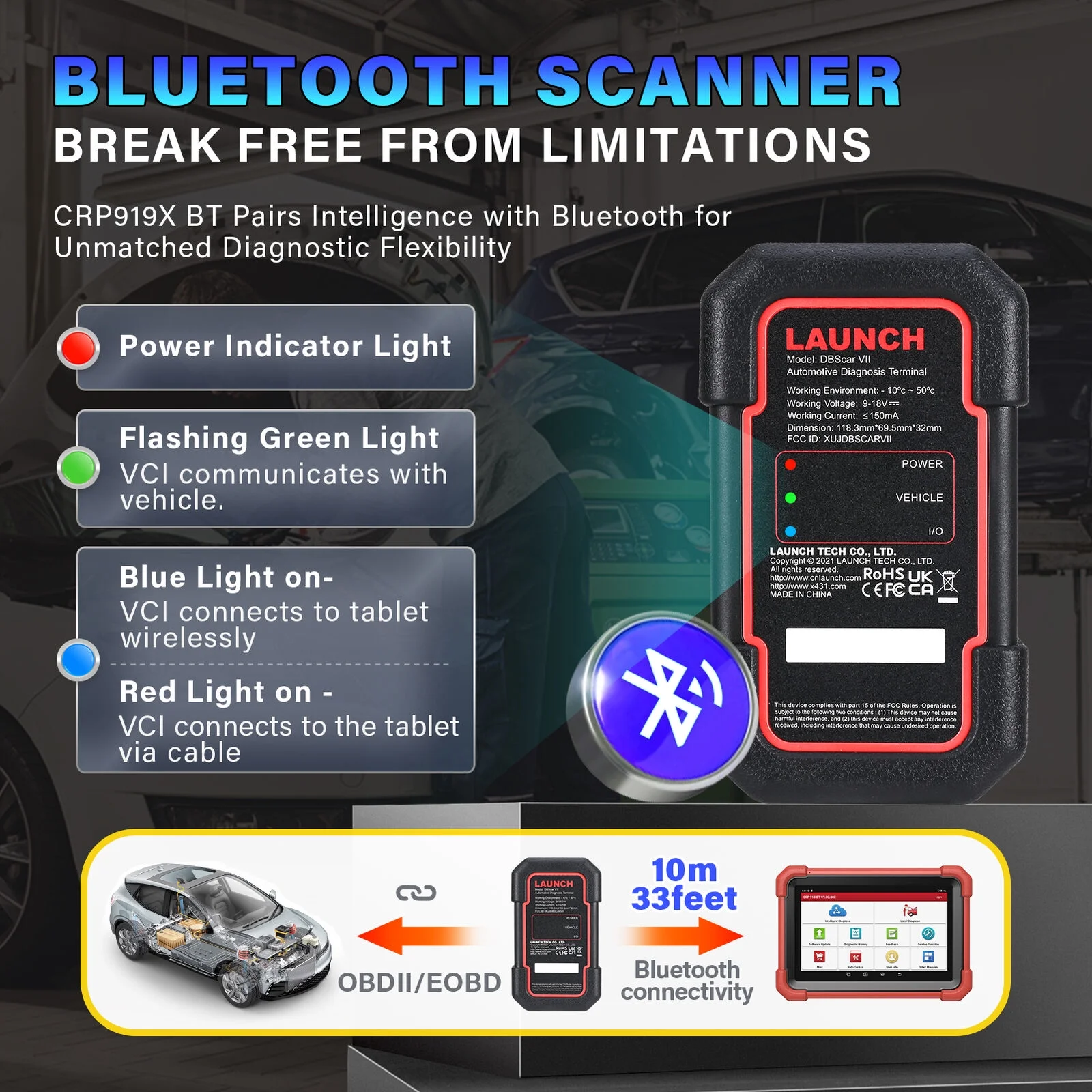 LAUNCH X431 CRP919X BT Elite Car Diagnostic OBD2 Scanner, All System Scan with DBScar VII  ECU Coding 31+ Services CANFD DoIP, IMMO 2 Years Free Update