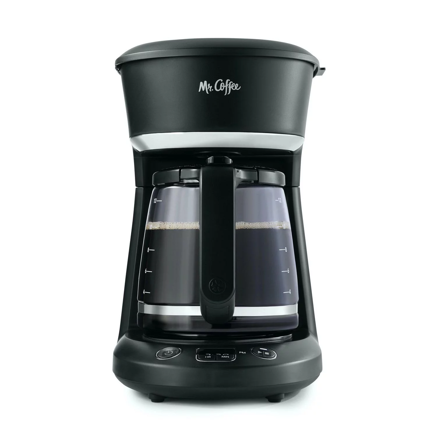Mr. Coffee - Programmable Coffee Maker, 12 Cup Capacity, Late Brew Function, Black