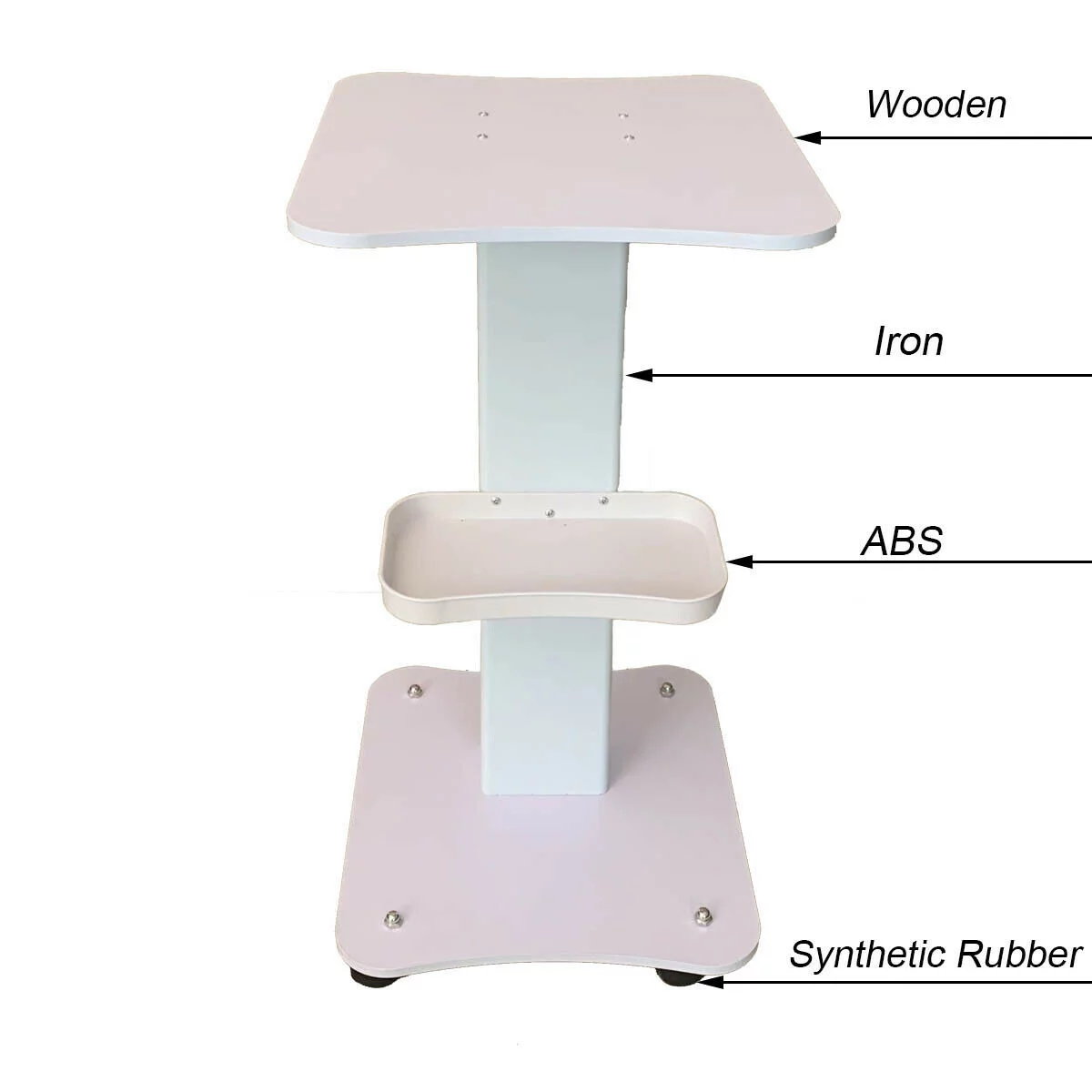 SHZICMY Beauty Salon Trolley Cart Pedestal Rolling Cart Salon Spa Stand Roller Trolley with Wheel Beauty Instrument Tray Rolling Cart