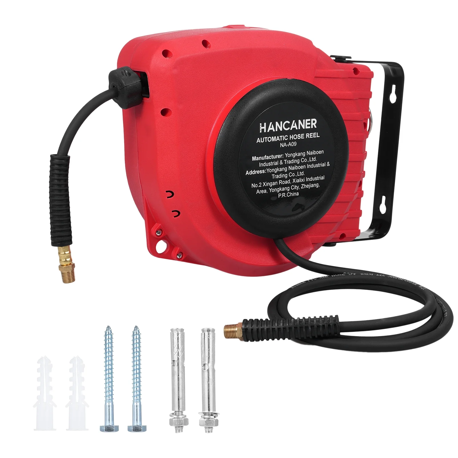 Geevorks Air Hose Reel,And Quick Air Reel X 50ft Compressed Air With And Reel With 180° Swivel With Loaded Swivel And Quick Air Compressor Loaded And350psi Swivel 15+1.5m Loaded Compressed Mount