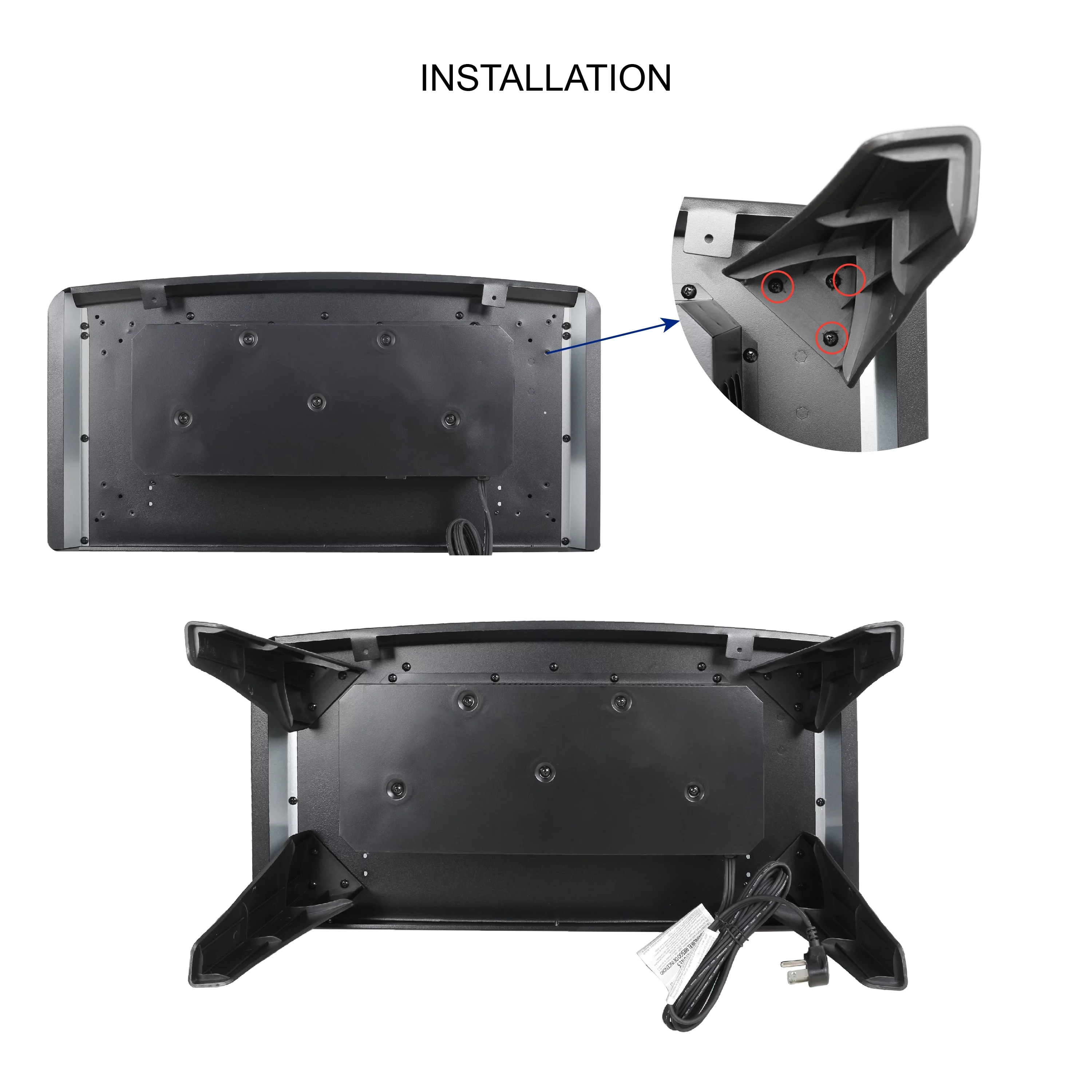 24 Inch 3D Infrared Electric Stove with Remote Control Simulating Small Stove