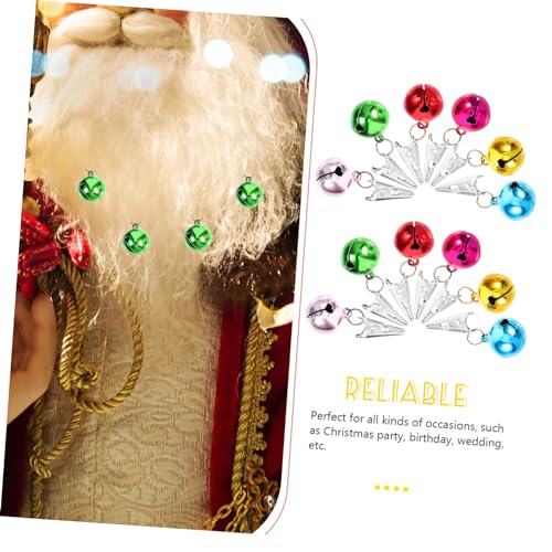 Beard Decoration Set 24pcs Christmas Ball Clips Men's Beard Ornaments Festive Party Accessory