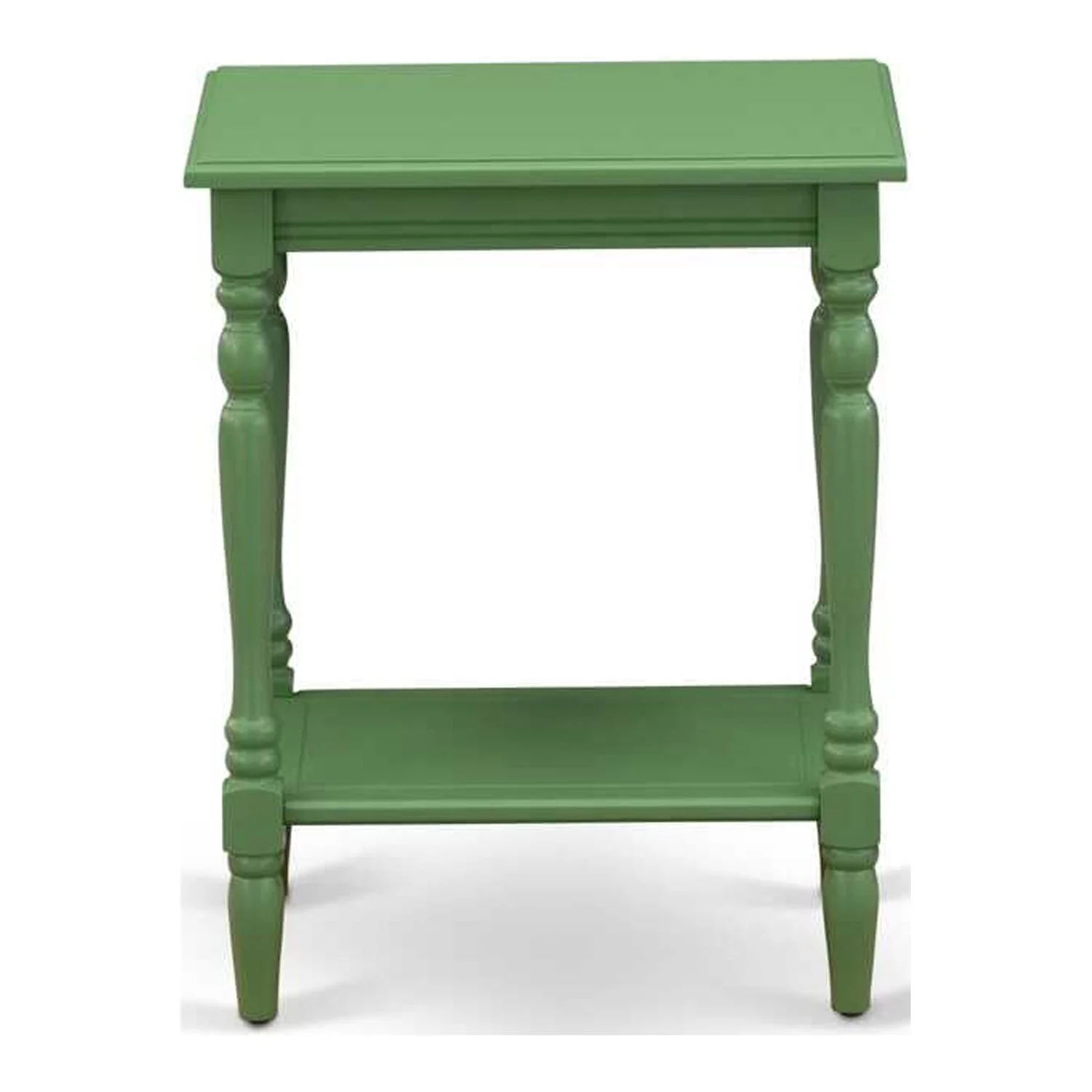 East West Furniture Nolan 2 Pieces Wood Full Bedroom Set in White/Clover Green