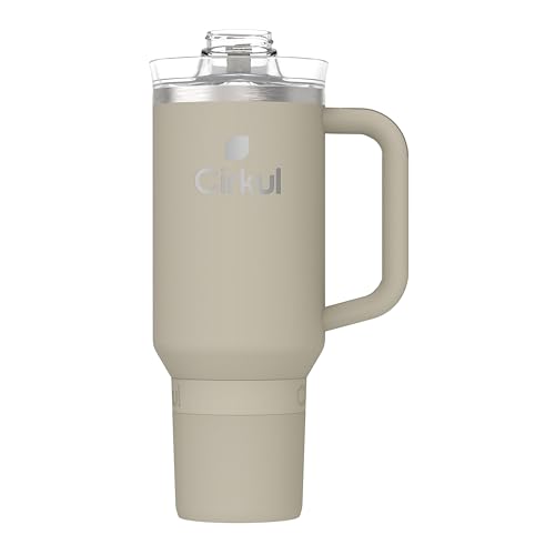 Cirkul 40oz. Carbon Stainless Steel Tumbler with Handle, All-Day StrawSip™, Double-Wall Insulated