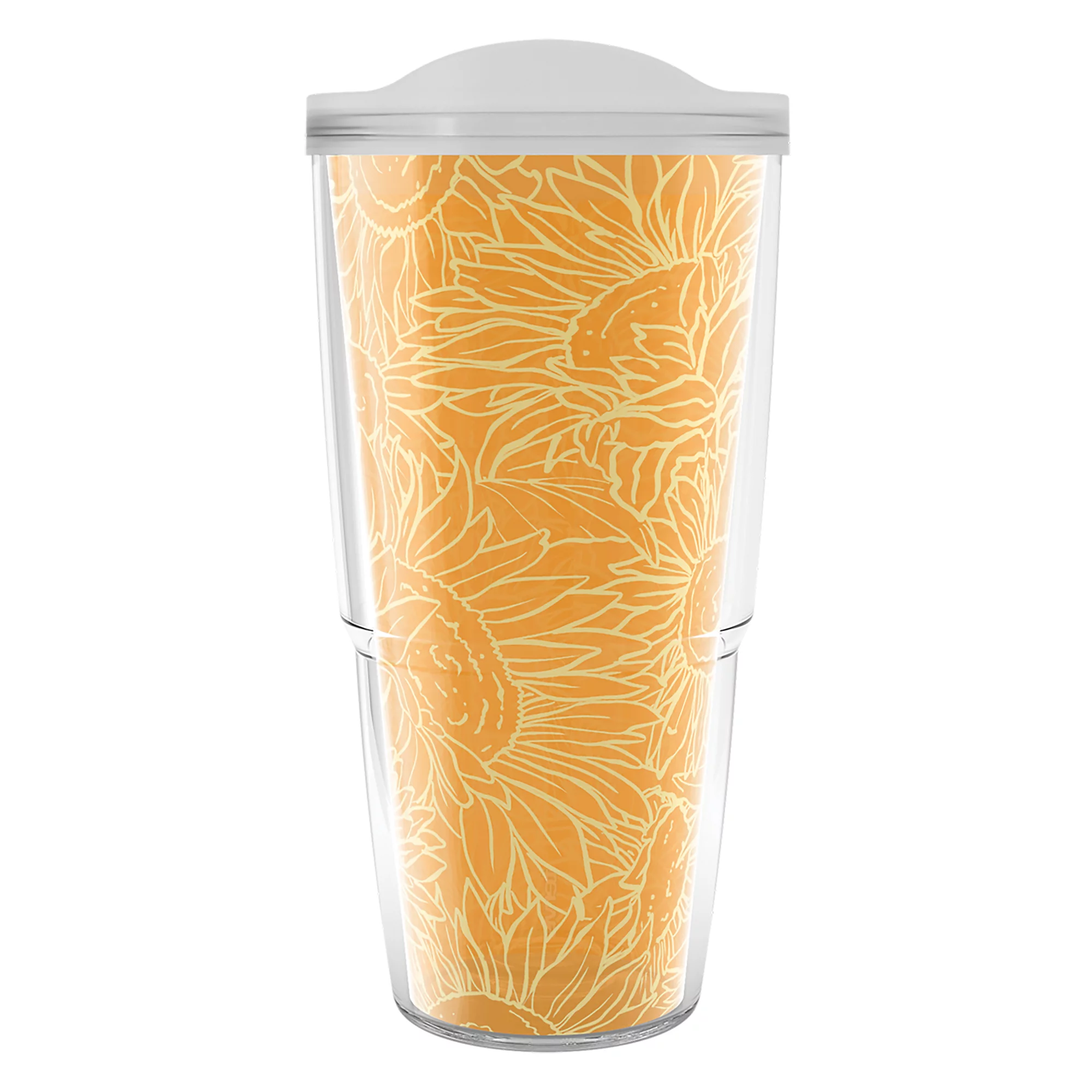 Tervis Sunflower Power Made in USA Double Walled  Insulated Tumbler Travel Cup Keeps Drinks Cold & Hot, 24oz, Classic