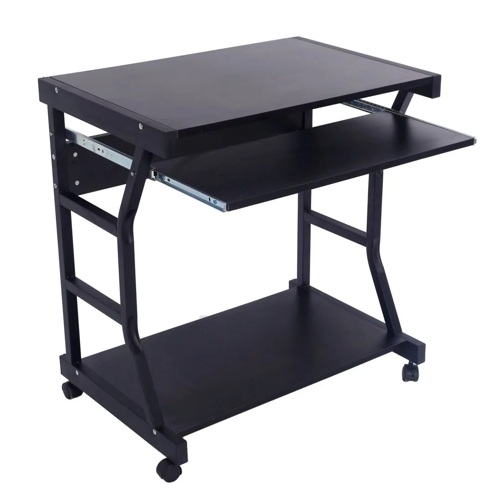 UBesGoo Mobile & Compact Complete Office Computer Workstation Desk Black
