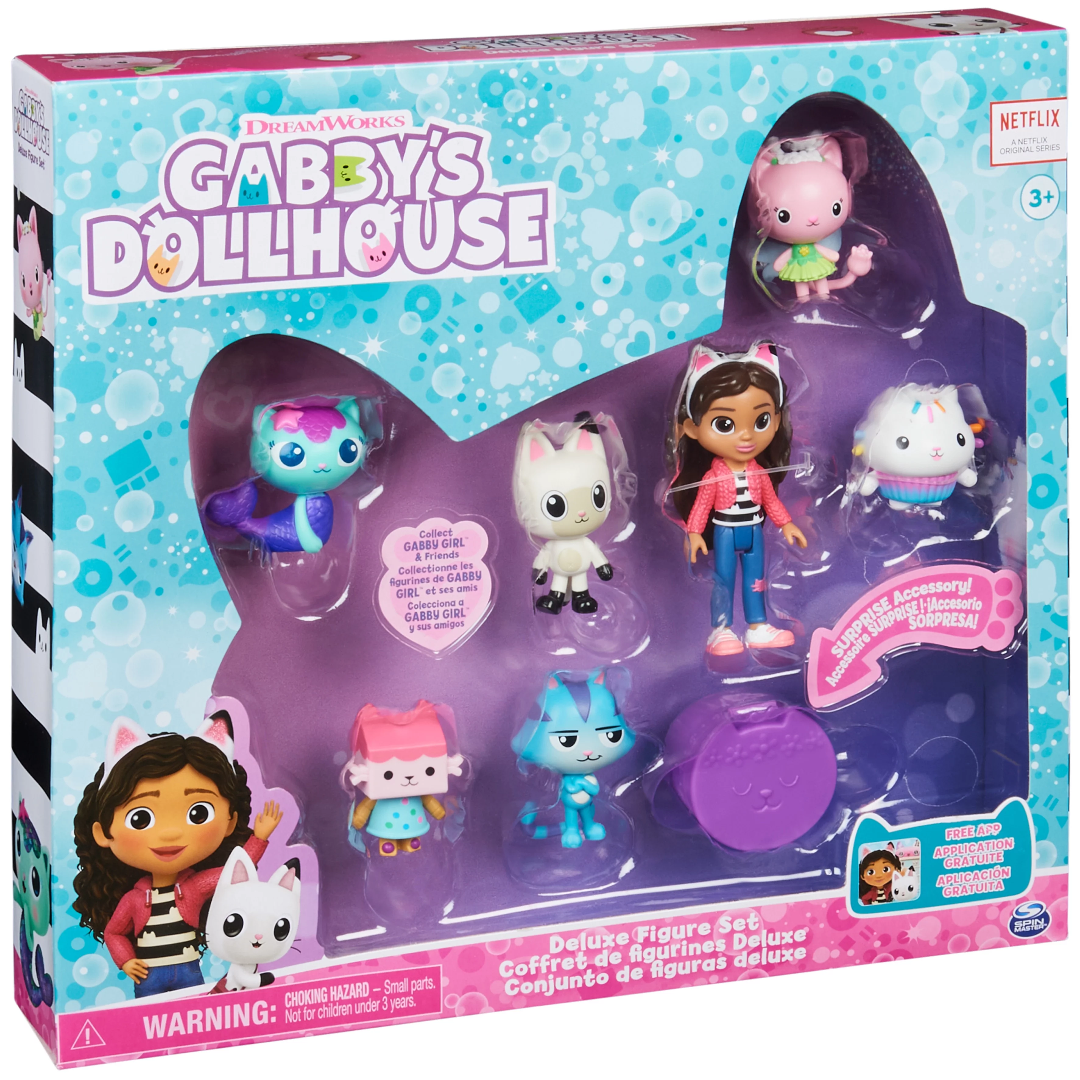 Gabby’s Dollhouse, Deluxe Gift Set with 7 Toy Doll Figures Ages 3 and up