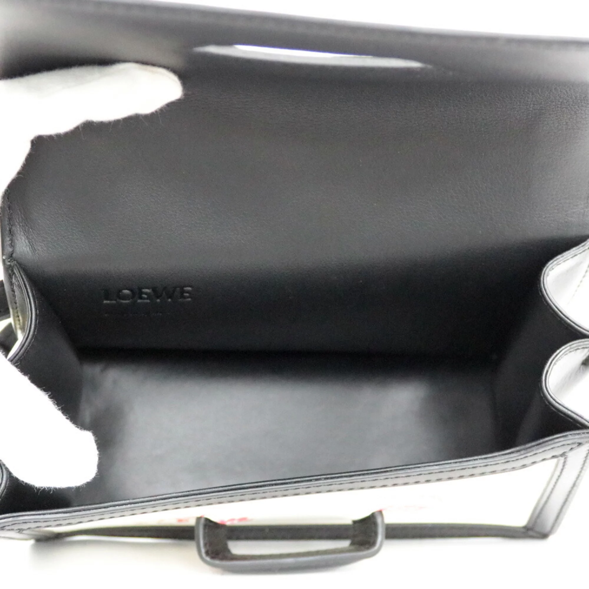 Pre-Owned LOEWE Loewe Shoulder Bag Flower Pattern White Ladies (Good)