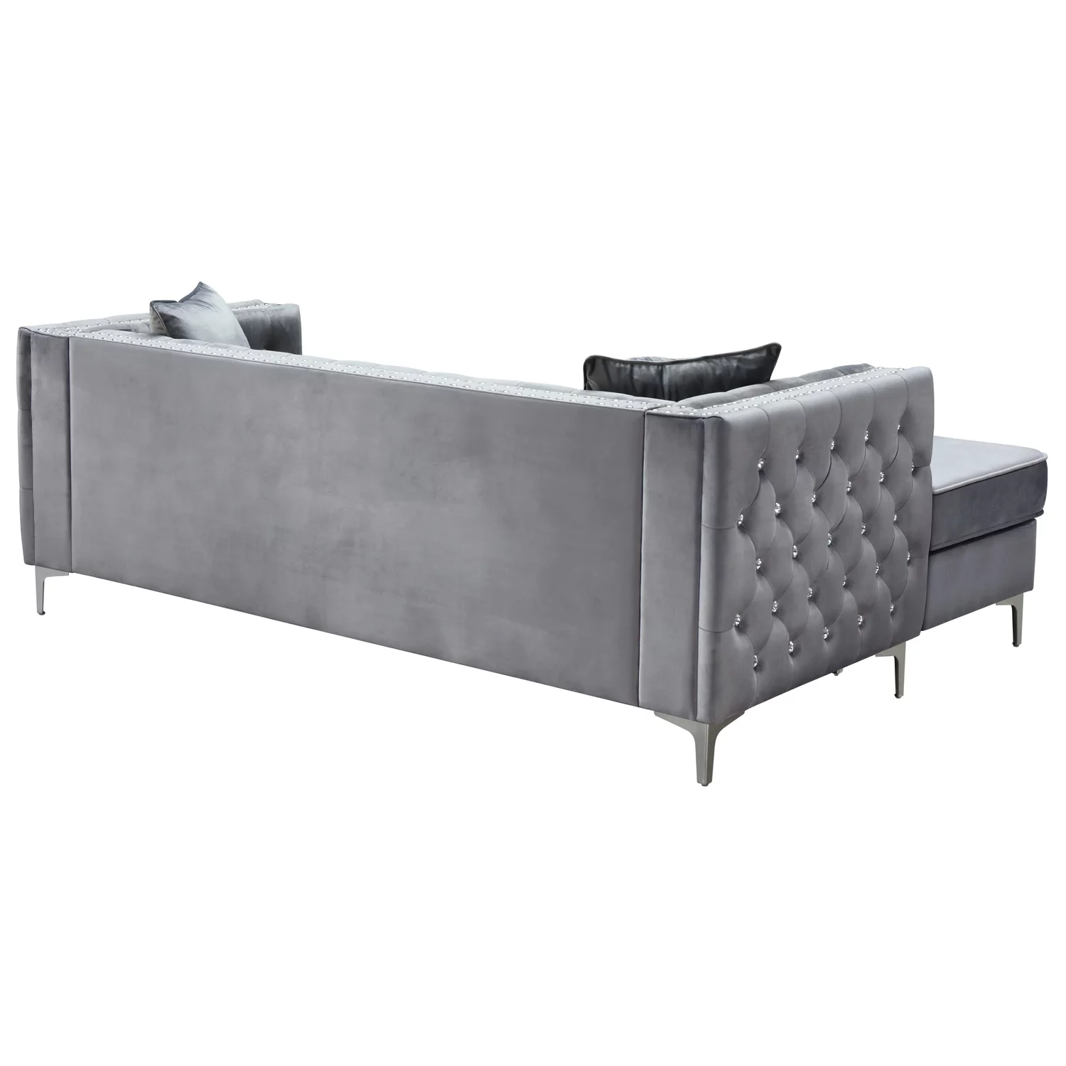 Maykoosh Gothic Grandeur G822B-SC Sofa Chaise , Gray