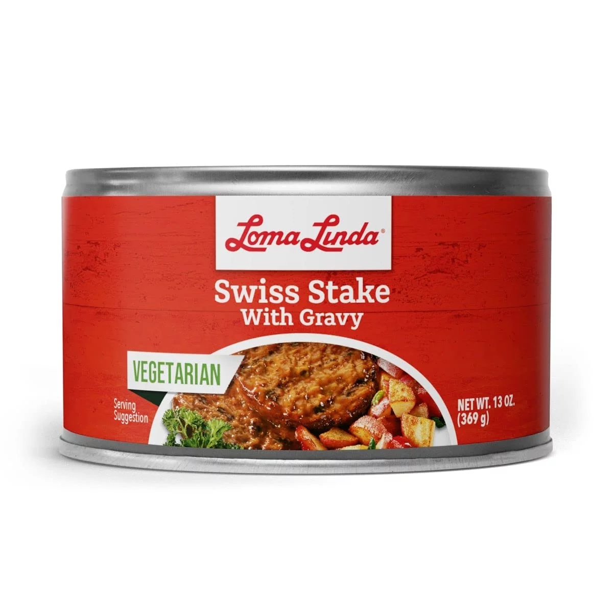 Loma Linda - Plant-Based - Swiss Stake with Gravy (13 oz.) (Pack of 3)
