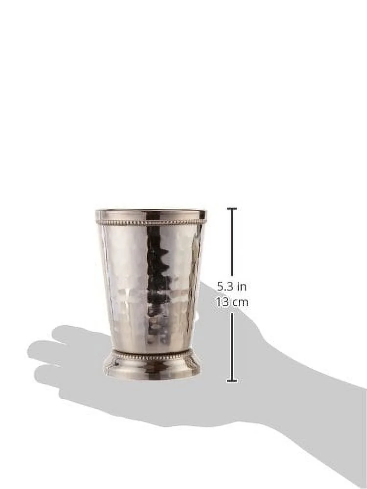 Leeber  4.75 in. & 12 oz Hammered Mint Julep Cup