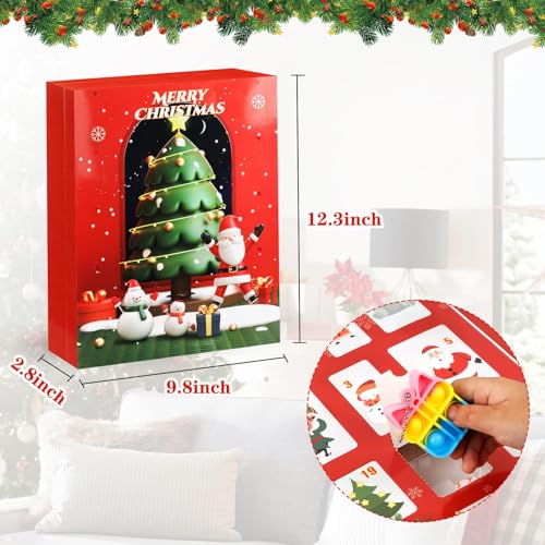 Fidget Advent Calendars 2025 For Kids, 24 Days of Surprises Fidget Toys, Christmas Countdown Advent Calendars, Sensory Toy Surprise Gifts For Boys Girls