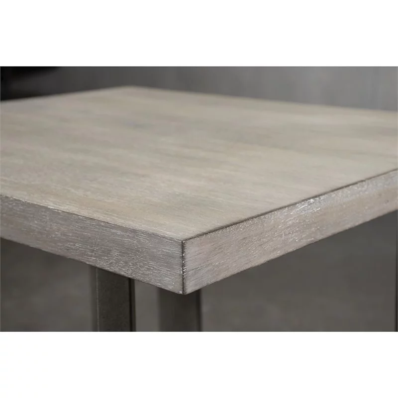 Riverside Furniture Adelyn Modern Wood Side Table in Crema Gray
