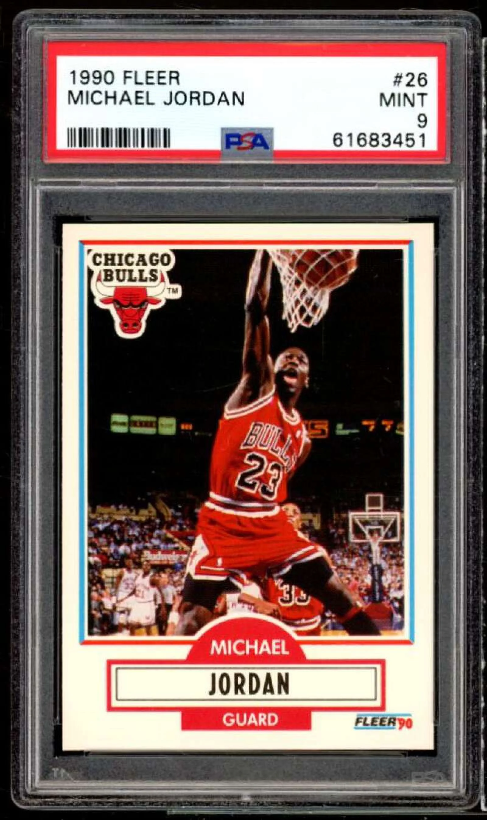 Michael Jordan Card 1990-91 Fleer #26 PSA 9
