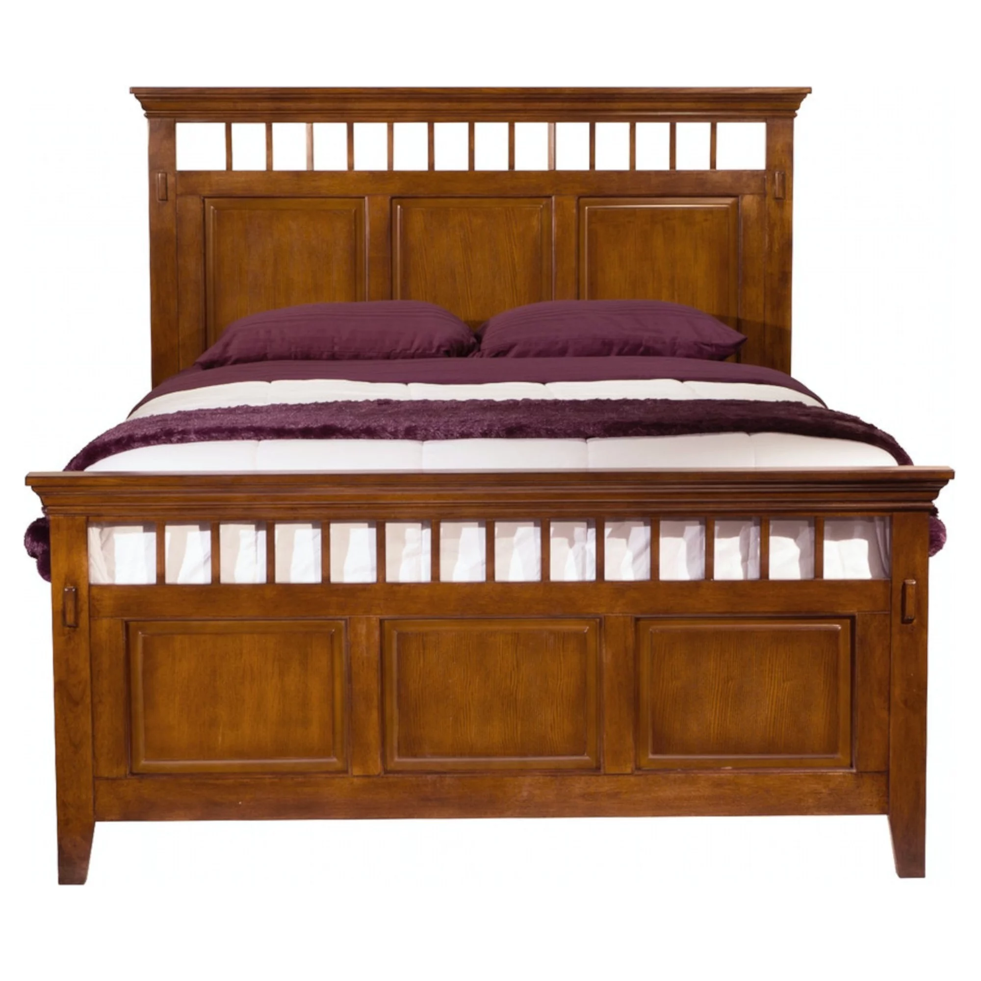 Tremont Bedroom Distressed Warm Chestnut Queen Panel Bed