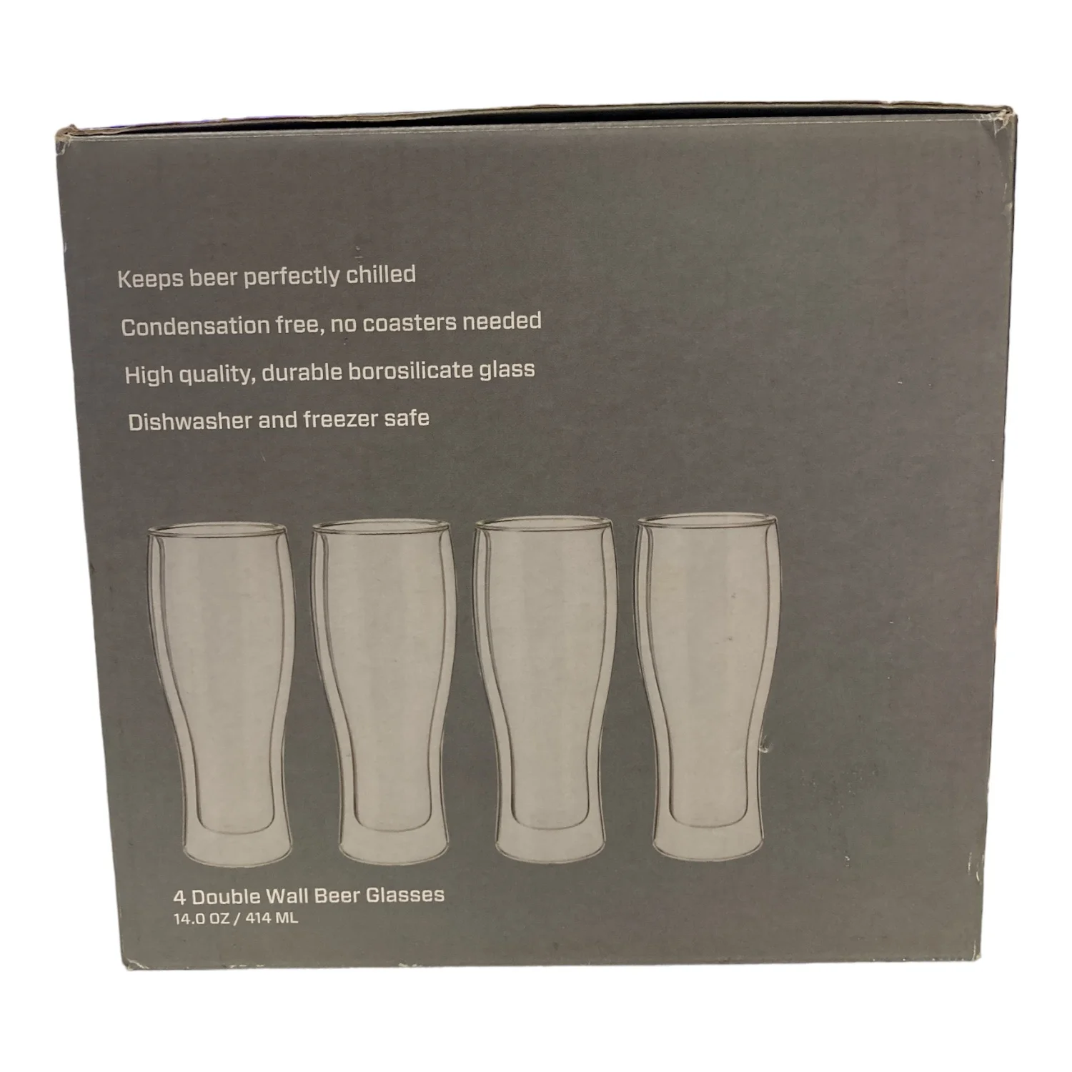 Henckels International 14-oz. Double Wall Beer Glass, 4-pack