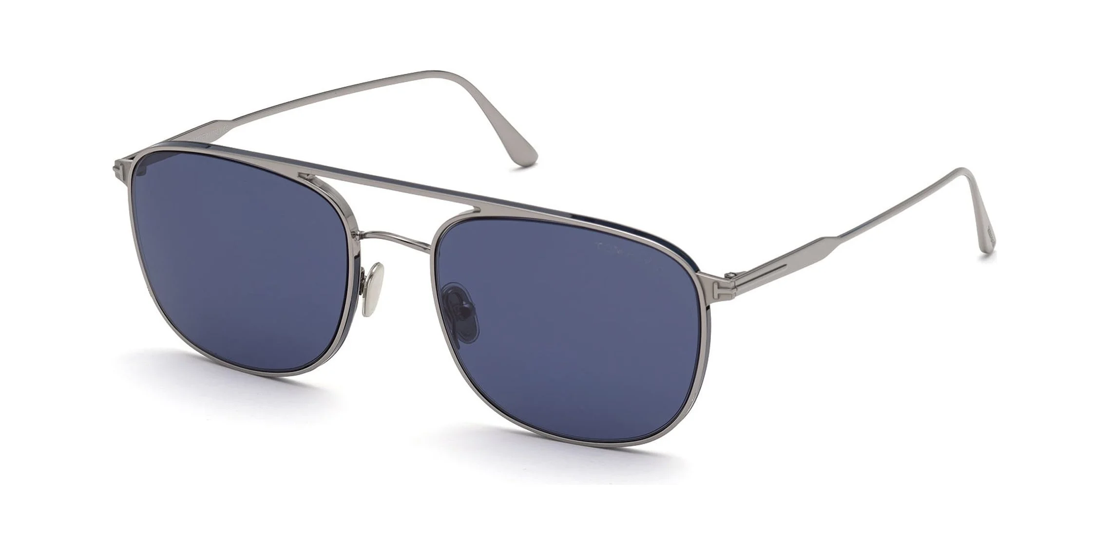 Sunglasses Tom Ford FT 0827 Jake 14V Shiny Light Ruthenium W. Blue / Smoke Lense