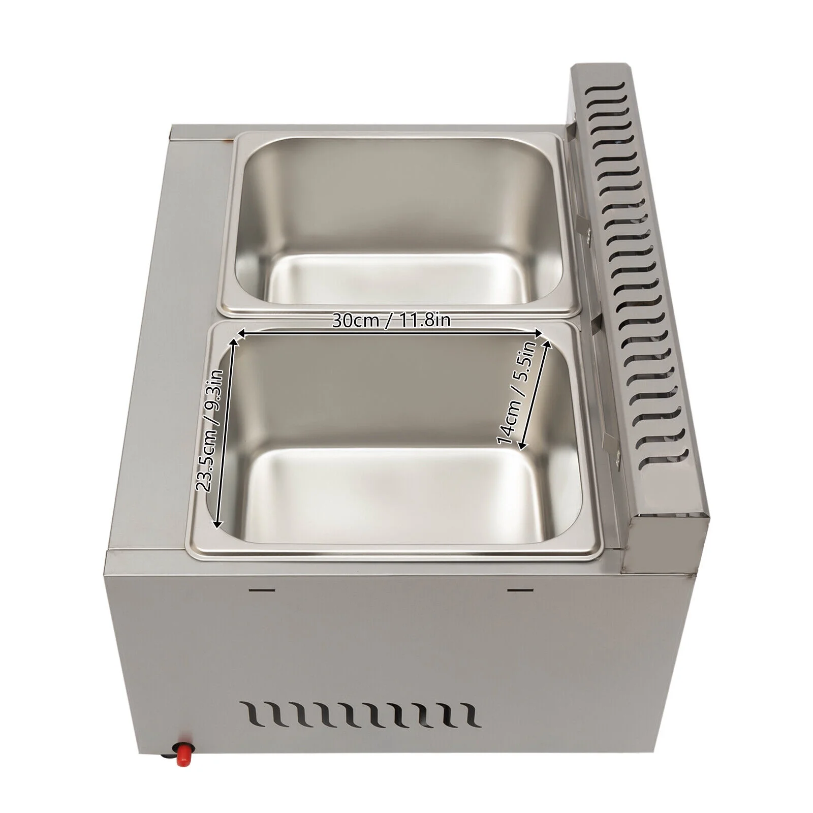 2pan Commercial Gas Fryer Countertop Deep Fryer Propane(LPG) Stainless Steel