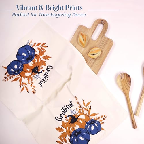 The Fine Living Co. 100% Cotton Merry Christmas Kitchen Towels, 18'x28' Set of 2 (Cherry Red & Green)