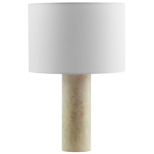 Modway Zenith Travertine Stone Pillar Table Lamp in Travertine