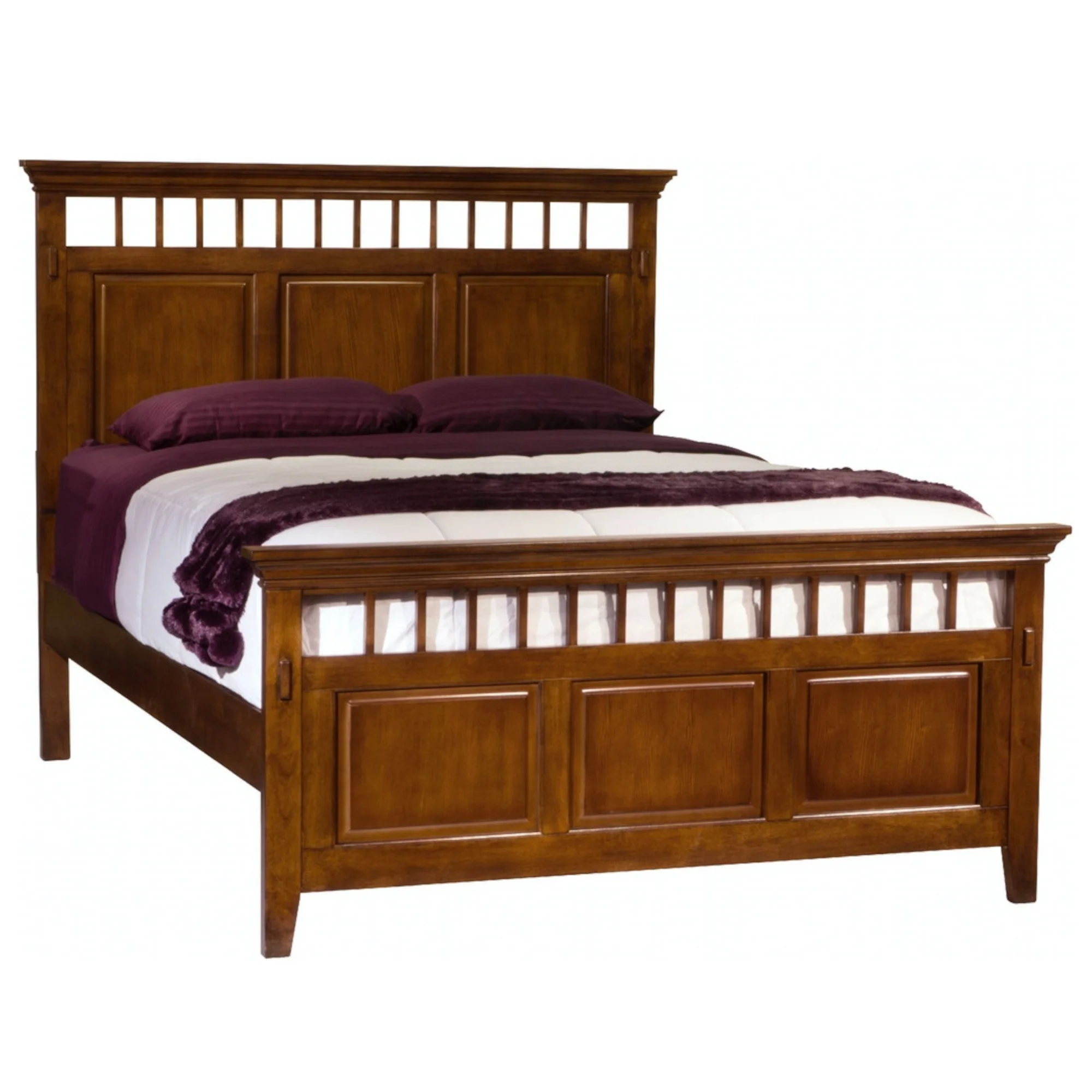 Tremont Bedroom Distressed Warm Chestnut Queen Panel Bed