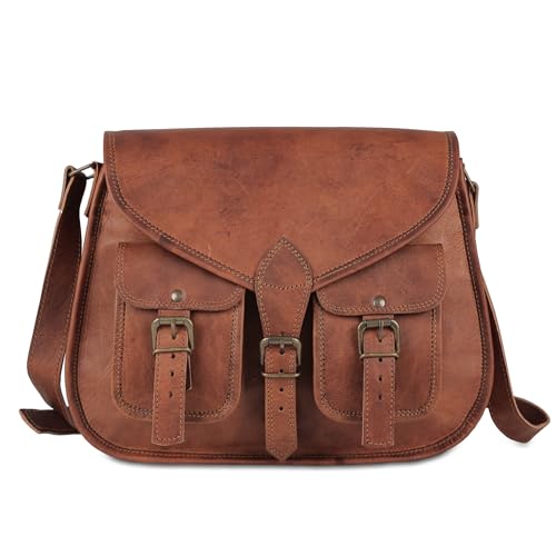 14 Inch Leather Purse Women Shoulder Bag Crossbody Satchel Ladies Tote Travel Purse Genuine Leather