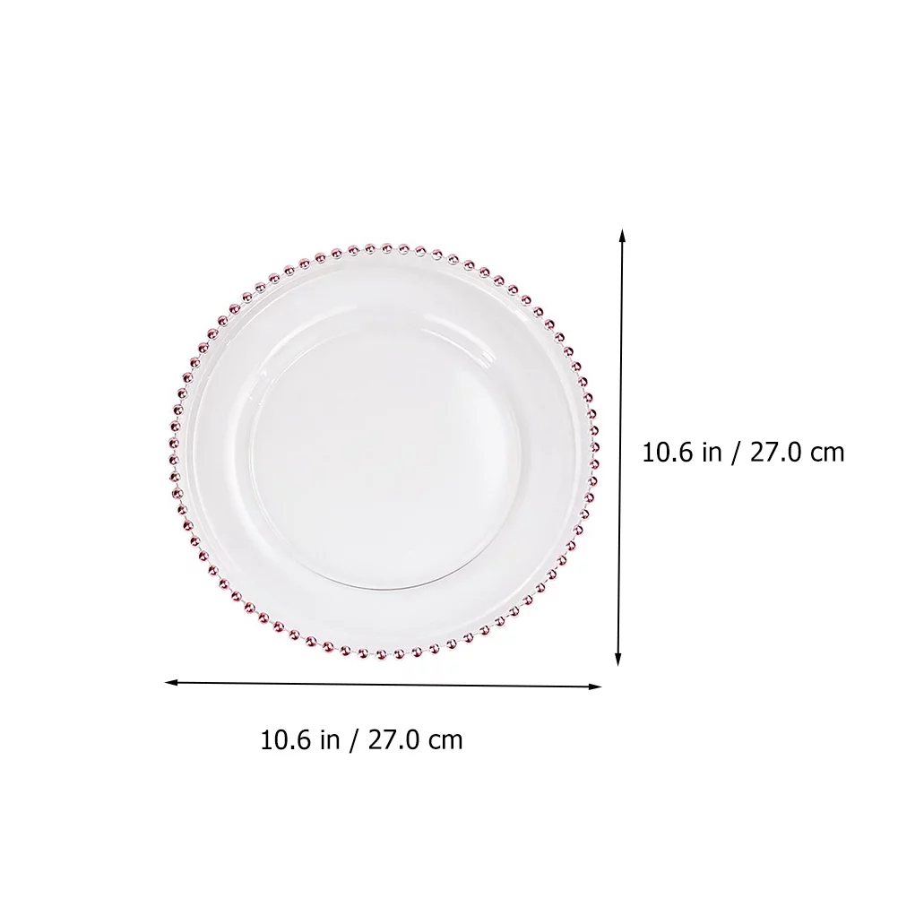 1Pc Clear Glass Dinner Plate Chic Fruit Steak Plate Western Dessert Tray (27)