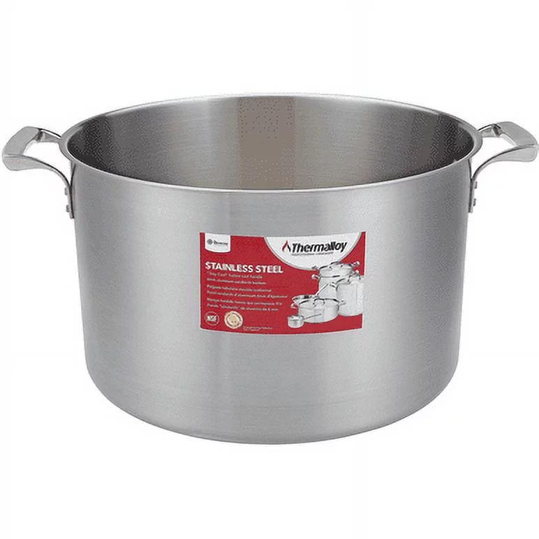 Thermalloy Stainless Steel 40 qt Stock Pot - Professional-Grade Cookware for Large Batch Cooking